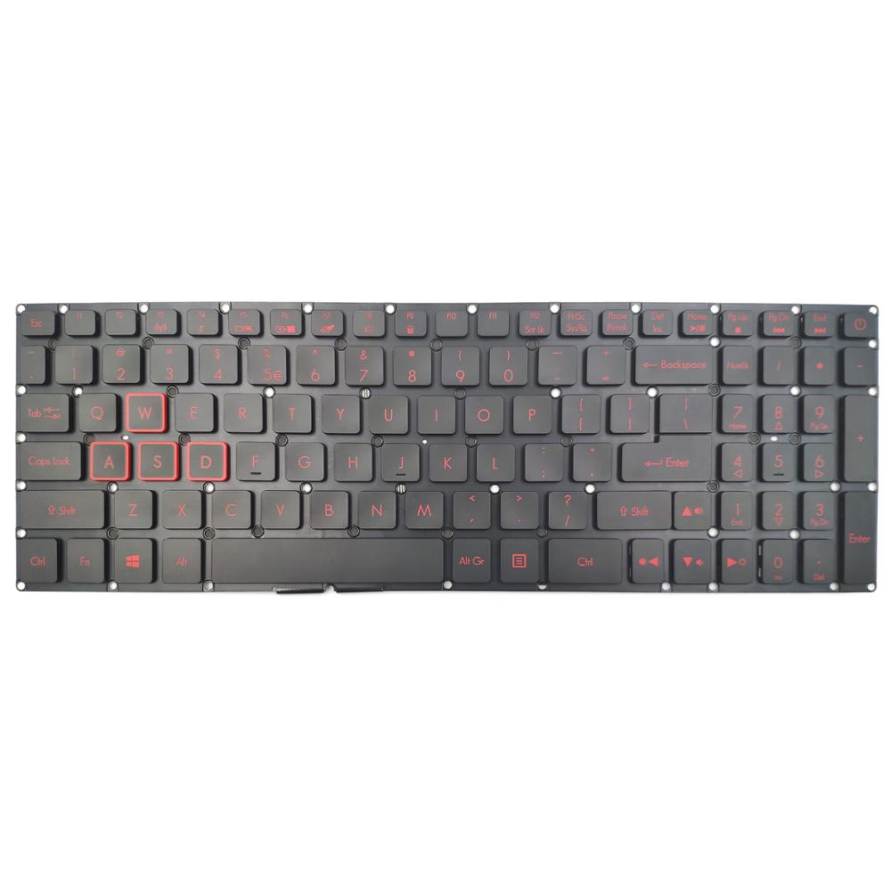 New For Acer Nitro 5 AN515-51 N17c1 AN515-52 AN515-53 Series Laptop Keyboard US Black With Backlit Without Frame