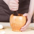 1 pc Garlic Pounder Solid Wood Manual Durable Traditional Spice Masher Herb Pestle Kitchen Tool for Home Restaurant