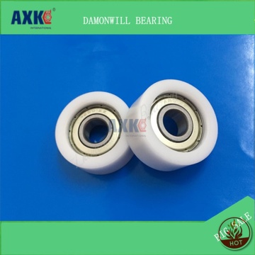 Rubberized wheel 4PCS 12*40*18 PU polyurethane wheel 6201 POM rubberized bearing nylon guide positioning pulley roller