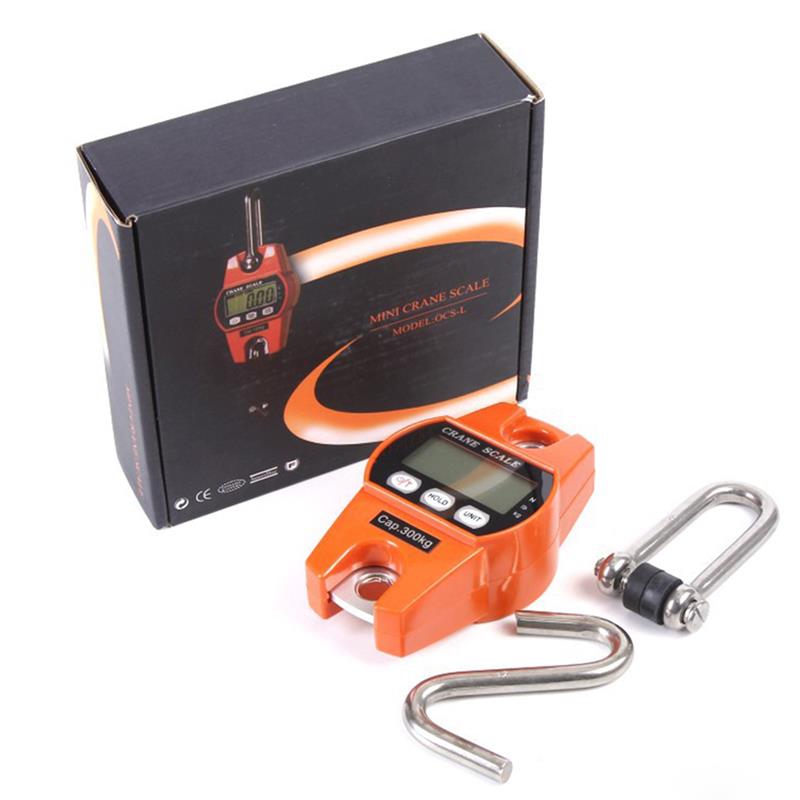 Crane Scale Portable Electronic Balance Hanging Duty Hanging Weighting Hook Scales Electronic Digital Crane Scale Orange