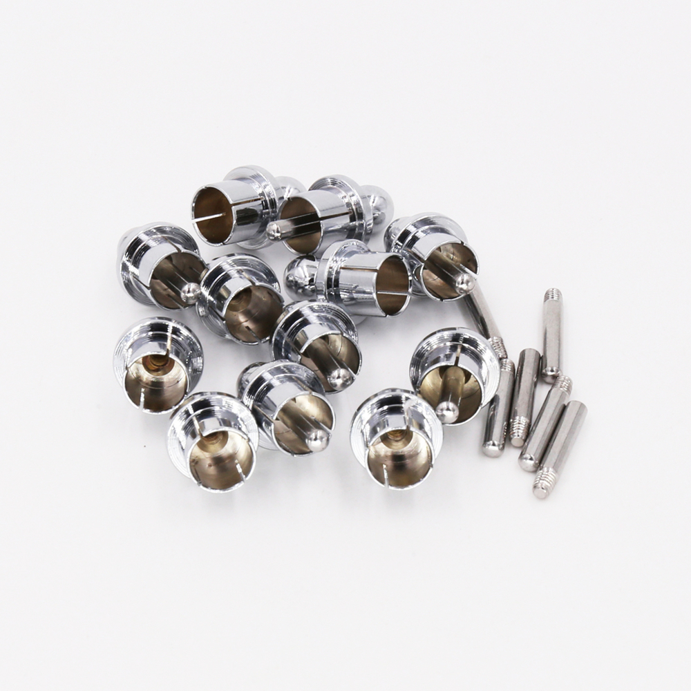 12pcs rhodium Plated RCA Cap Plug Short-Circuit Socket Phono Connector RCA Shielding jack socket protect cover caps