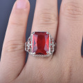 Nice Red Ruby Amethyst Gemstone Rings for women men S925 Silver Jewelry Engagement Ring wholesale gift luxury jewelry