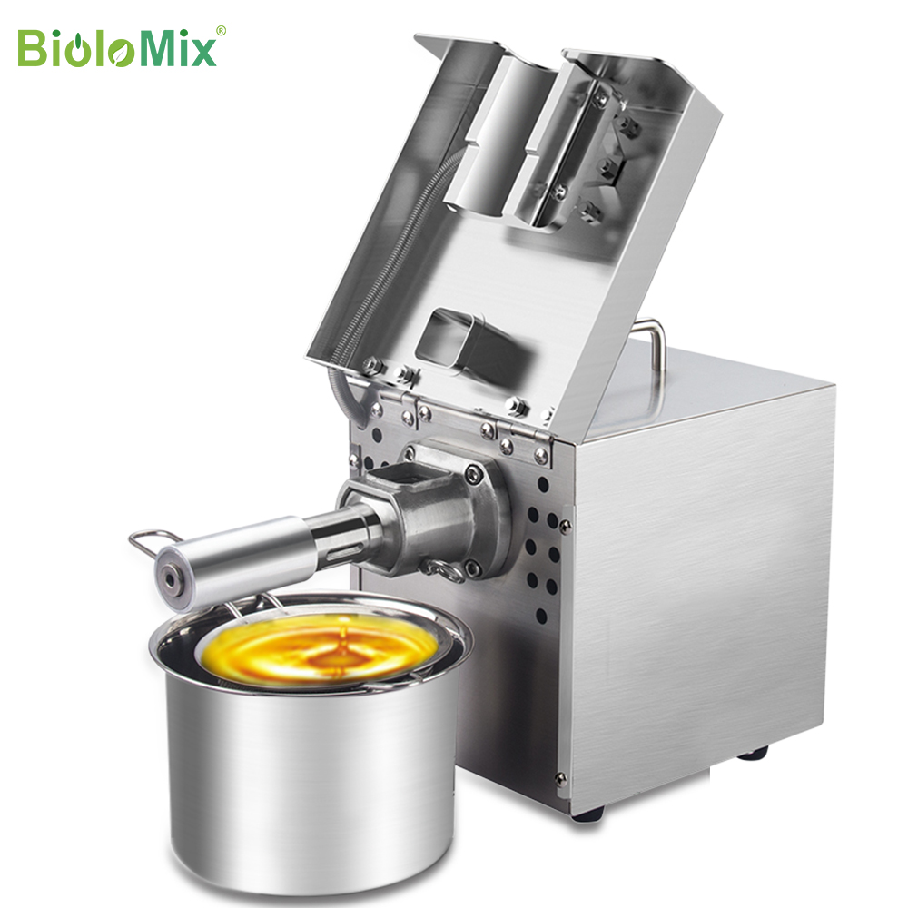BioloMix New Stainless Steel Oil Press Machine Commercial Home Oil Extractor Expeller Presser 110V or 220V available