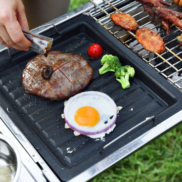 New Black Non-stick Pan Multi-function Griddle Plate Grill Pan Durable Frying Pans Kitchen Outdoor Barbecue Camping Cooking Tool