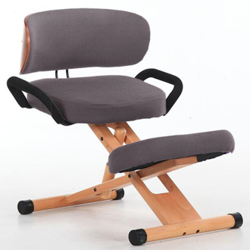 Height Adjustable Ergonomic Kneeling Chair with Back and Handle Wood Office Furniture Kneeling Posture Work Chair Kid Knee Stool