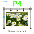 P4 video wall indoor outdoor full color led matrix rgb HD taxi led video wall advertising screen