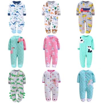Newborn Baby Rompers 2020 Fall Winter Fleece Warm Little Brother Sister All Star Footed Baby Pajamas Infant jumpsuits Sleepwear