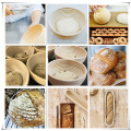 Bread Fermentation Basket Round Natural Rattan Bread Basket For Rising Dough Decoration Baking Pastry Tool With Cover Cloth