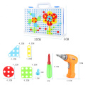 Children Toys Drill Puzzle Educational Toys DIY Screw Group Toys Kids Tool Kit Plastic Boy Jigsaw Mosaic Design Kid Building Toy