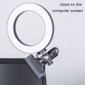 26cm LED Ring Fill Light Dimmable Panel Lamp LED Video Photography Lighting with Long Arm Desktop Phone Holder For Youtube Live