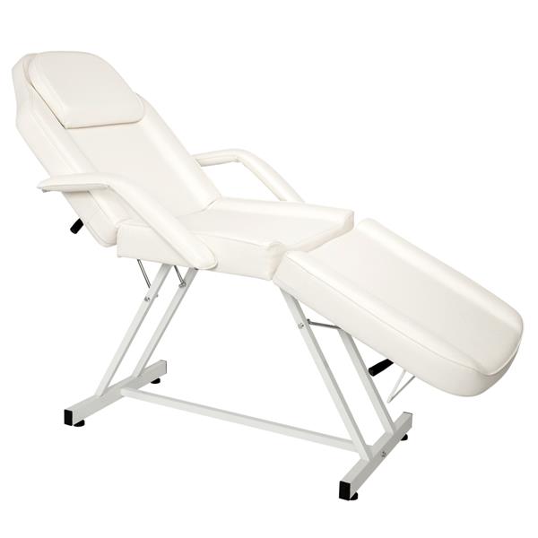 Beauty Salon Furniture Professional Spa Massage Bed Leather Adjustable Massage Table Facial Bed White SKU33929908