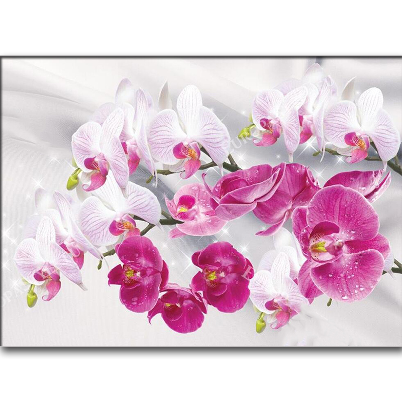 5D DIY Diamond Painting Orchid Picture Full Square/Round Diamond Mosaic Resin Embroidery Crafts Home Decor Gift set