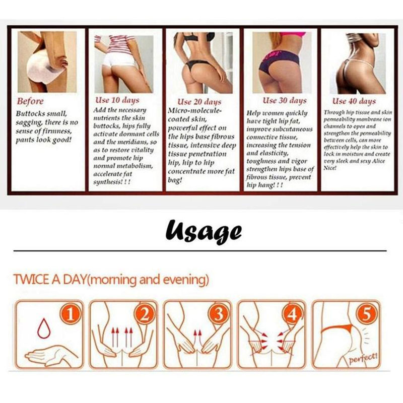 Hip Lift Up Buttock Enhancement Massage Oil Essential Oil Cream Ass Liftting Up Sexy Lady Hip Lift Up Butt Buttock Enhance