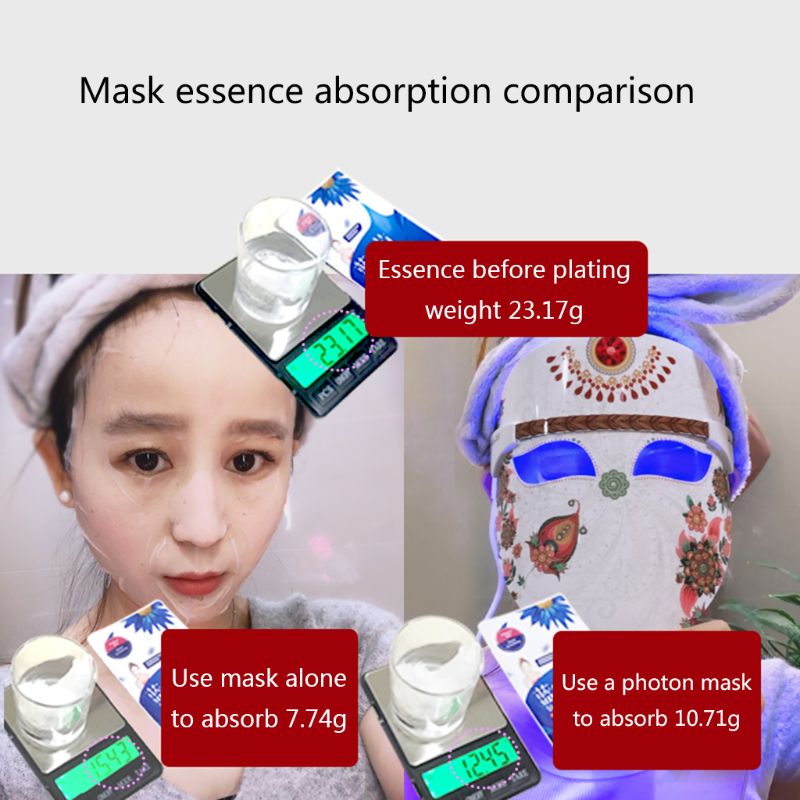 Beauty Therapy Photon LED Facial Mask Instrument Photorejuvenation Spectrum Skin Care Rejuvenation 50JF