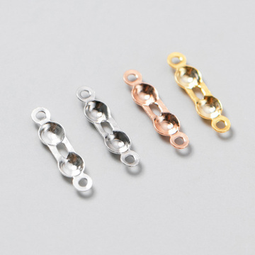 10pcs 925 Sterling Silver Cords Closure End Beads Bracelets Necklace Connector Buckle Clamp Crimp Beads DIY Fine Jewelry Making