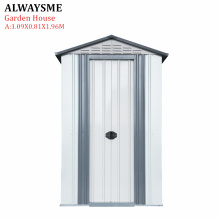 ALWAYSME Garden House Tool House Outdoor Storage Shed 1.09MX0.81MX1.96M A style Metal Material