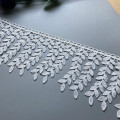 1 yard 11CM White Cotton Leaf Tassel Fringe Embroidered Lace Trim Ribbon Fabric Handmade Sewing Supplies Craft Gift Decorative