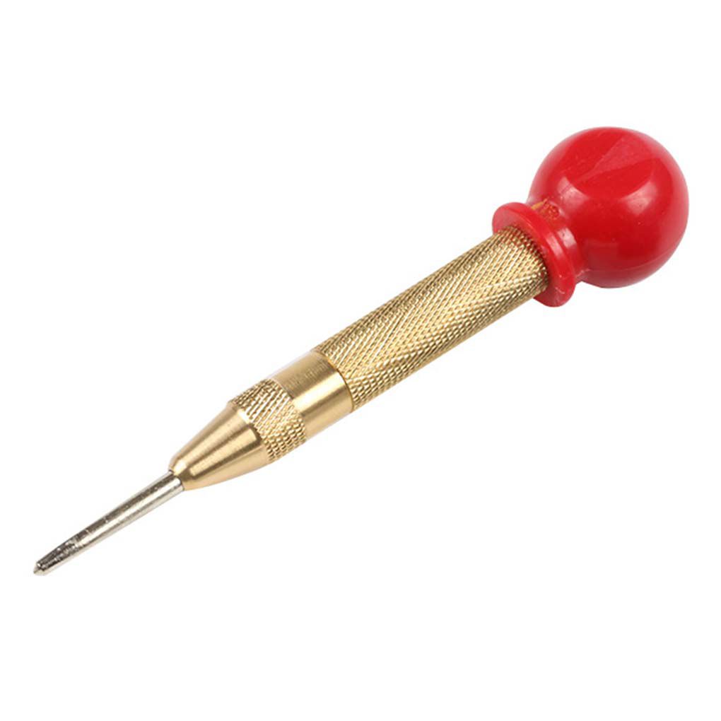 1pc Golden HSS Automatic Center Punch Dot Punch Drill Bit Tools Positioner Pin Punch Spring Loaded Marking Drilling Bits Tool