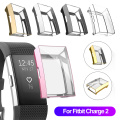 Clear Case For Fitbit Charge 2 Case Soft TPU Silicone Protective Cover Shell Smart Watch Band Accessories