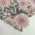 Classic Multicolor Flower Chemical Lace Embroidery Fabric