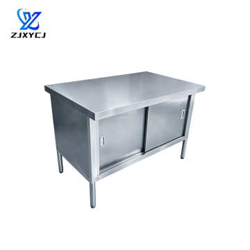 Sliding Door Stainless Steel Work Cabinet