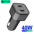 WOTOBE 40W Car Charger PD3.0 PPS 20W Quick Charge 4+ QC4.0 QC3.0 SCP 5A Type C Fast Car USB Charger For Xiaomi Mobile Phone 12