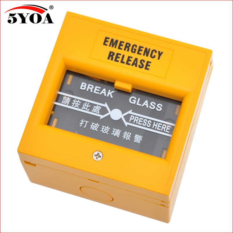 Emergency Door Release Fire Alarm swtich Break Glass Exit Release Switch Glass Break Alarm Button