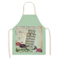 Vintage Flowers Aprons Women Men Rose Cotton Linen Aprons for Kitchen Home Cooking Baking Cleaning Accessories