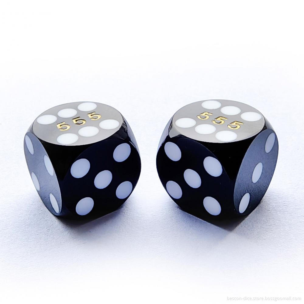 Bescon Dice Professional Precision Dice Round Corner 9/16" (14.3mm) with Random Serial Number, Precision Cut Dice 14.3MM