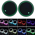 2Pcs USB charging Car Led Cup Holder Water Bottom Mat RGB Light Decor Cover Luminous Trim Lamp Ornament Coaster Accessories h