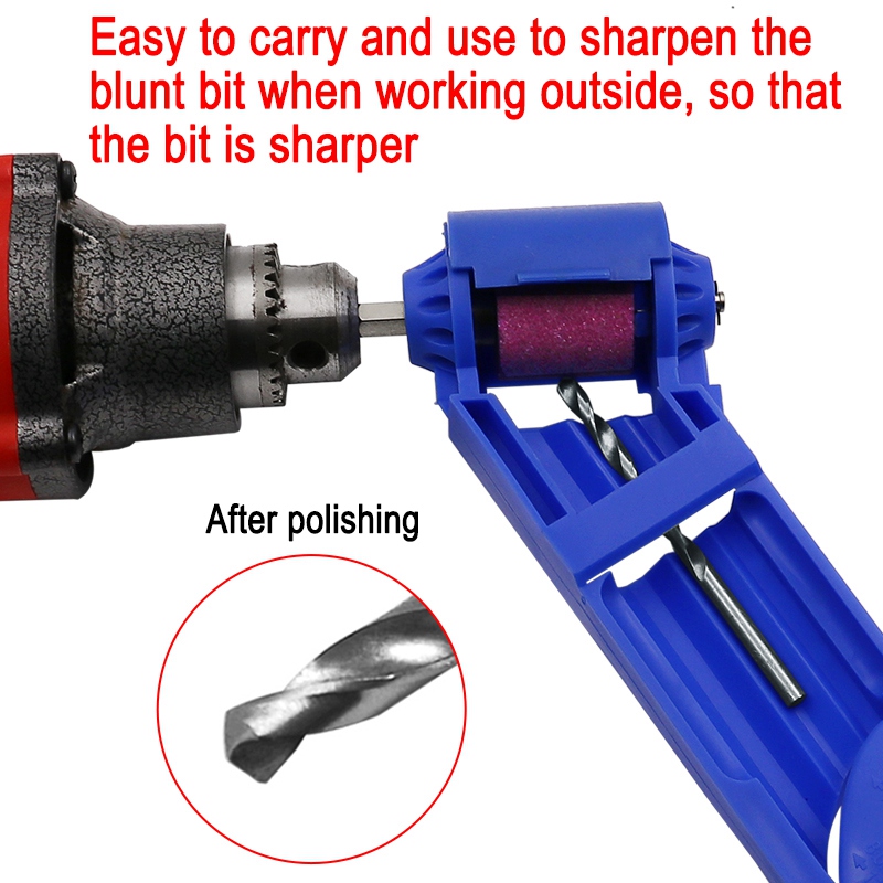 ABSS-1set Corundum Grinding Wheel Drill Bit Sharpener Titanium Drill Portable Drill Bit Powered Tool Parts