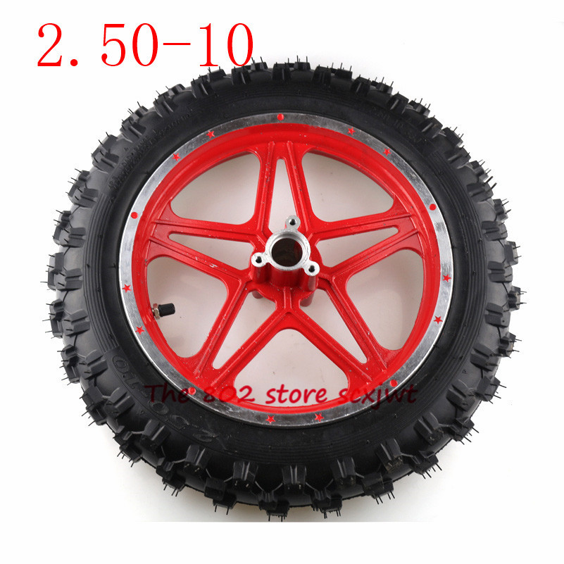 High Quality Rubber Motorcycle Tyre 2.50-10 Inner Tube Outer Trye,front and Rear Wheel ,wheel Hub