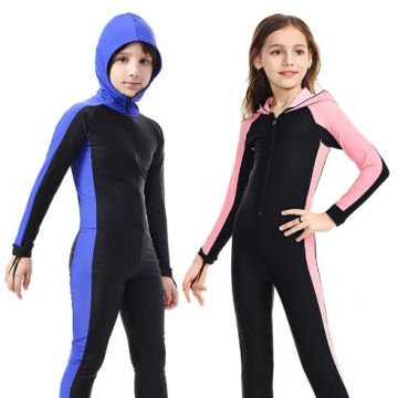 SBART Nylon Long Sleeves Kids Wetsuits Diving Suits for Boys/Girls Children Rash Guards One Pieces Surfing Swim Snorkel children