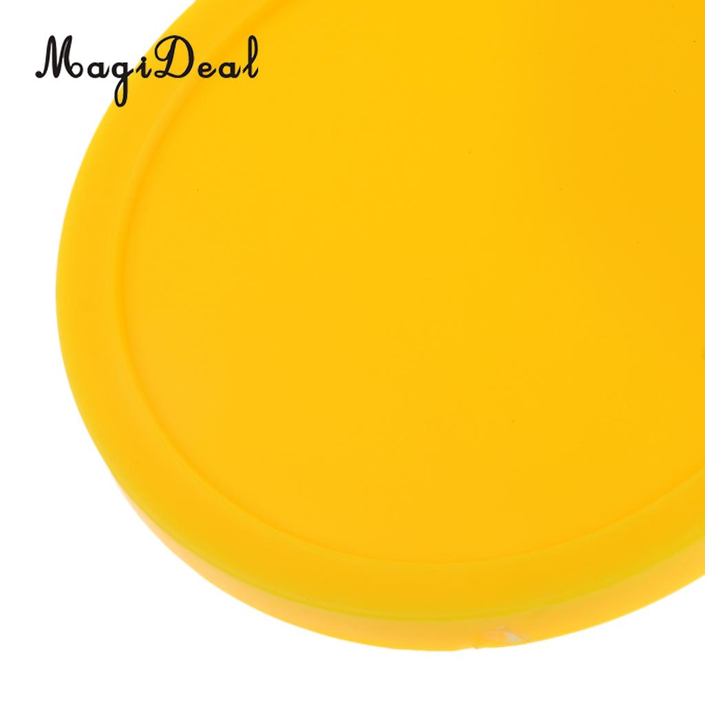 MagiDeal 5 Pieces 82mm Yellow Air Hockey Replacement Pucks for Game Tables, Accessories