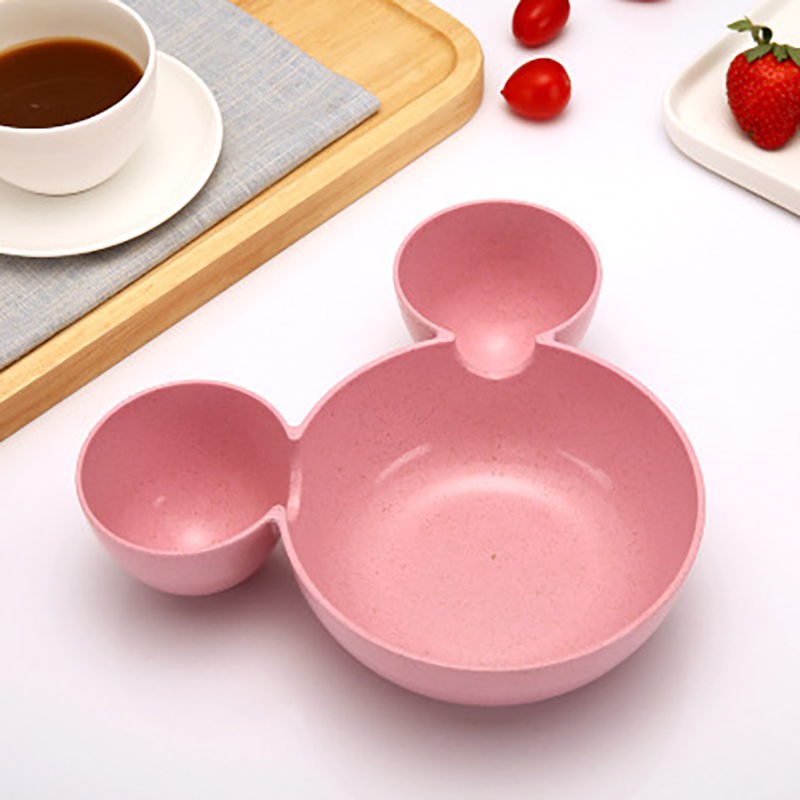 Cartoon Baby Feeding Bowl Tableware Plate For Kids Children Infant Dish Training Dinnerware Cute Dishes Tray