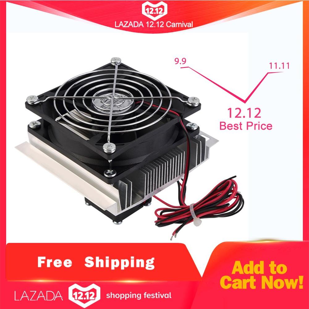 New 60W Thermoelectric Peltier Cooler Refrigeration Semiconductor Cooling System Kit Cooler Fan Finished Set Computer Component