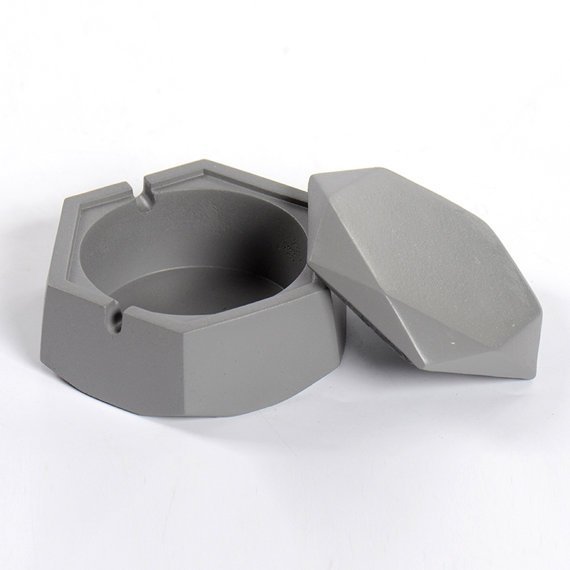 Nicole Cement Mold Geometric Silicone Concrete Ashtray Mould Organizer Box Tool