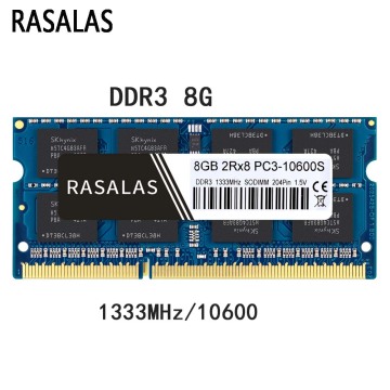 Rasalas Ram DDR3 8G 4G 1333Mhz SO-DIMM Notebook 1.5v 204Pin Laptop Compatible RAM Memory Sodimm Computer Parts