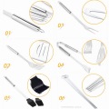 18Pcs Stainless Steel BBQ Tools Set Barbecue Grilling Utensil Accessories Camping Outdoor Cooking Tools Kit BBQ Utensils