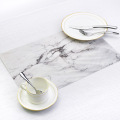 Table Mat Home Decor 45cm*30cmPVC Marble Pattern Stripe Place Mat Wedding Party Supply Dishware Coasters For Kitchen Accessories