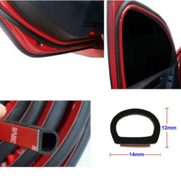 Big D 14*12mm Universal Weather Strip Car Sound Insulation Sealing Rubber Strip Anti Noise Rubber Tape Car Door Seal