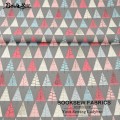 Booksew Quilting Cloth 100% Cotton Twill Fabric Triangle Tree Patterns Tecido Tela Sewing For Baby Beding Dolls Patchwork Craft