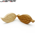 JASTER Free custom logo personality wooden USB flash drive creative gift Leaves u disk bamboo pendrive 4GB 16GB 32GB 64GB hot