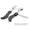 Outdoor 4 In 1 Folding Tableware Stainless Steel Folding Spoon Camping Grill Folding Cutlery Spoon Portable Picnic Tourist Tools
