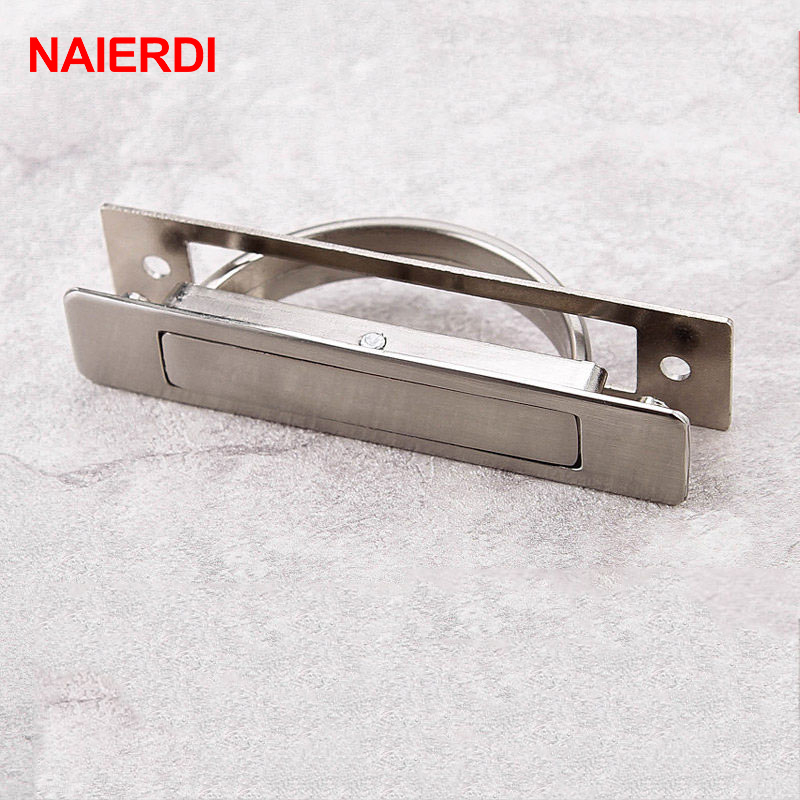NAIERDI Tatami Hidden Handles Zinc Alloy Door Embedded Pull Cover Floor Cabinet Handle Dark Recessed Knobs Furniture Hardware