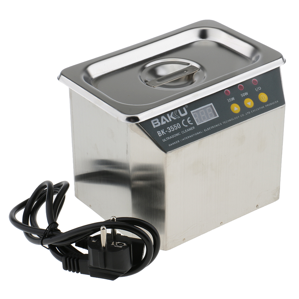 Stainless Steel Jewelry Watch Ultrasonic Cleaner Electronic Parts Cleaning Machine EU Plug