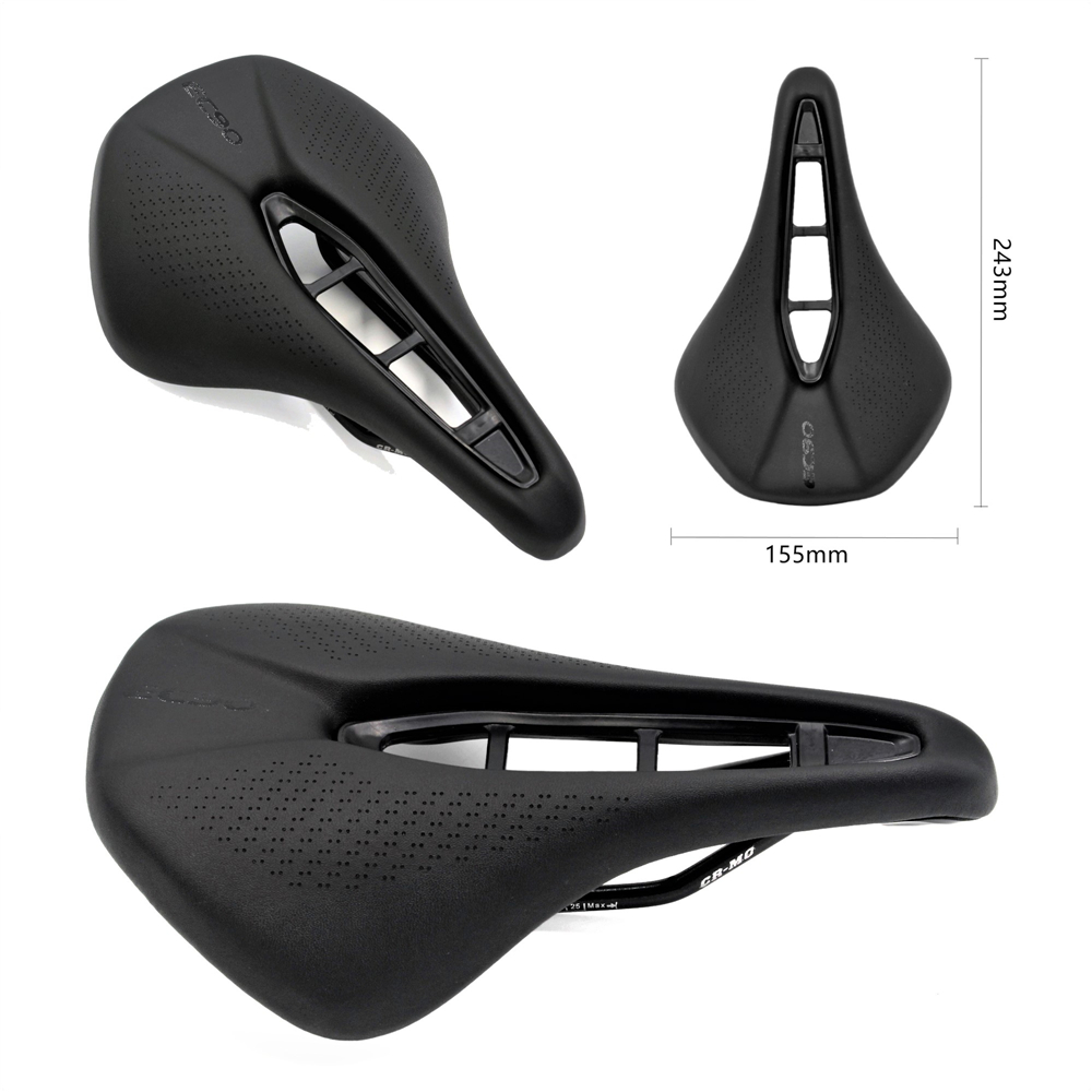 EC90 New Ultra-light Hot Sale Bicycle Riding Saddle 243-155 mm Ultralight Bicycle Seat Bicycle Saddle PU Leather Saddle