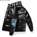 2020 New Bright Leather Winter Men Jacket Casual Parka Outwear Waterproof Thicken Warm Stand Collar Outwear Coat
