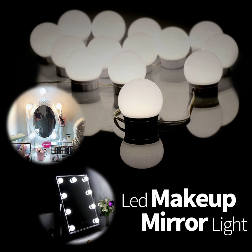 CanLing Wall Lamp LED 16W Makeup Mirror Vanity Led Light Bulbs Hollywood Led Lamp Touch Switch USB Cosmetic Light Dressing table