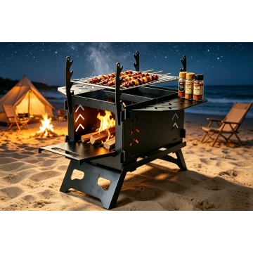 Modern Card-Style BBQ Stove for Smokeless Fire Pits
